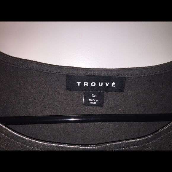 Trouve real leather top, silver, size XS - Picture 4 of 6